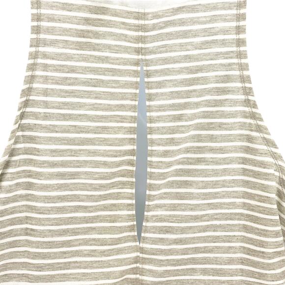 Yogalicious Slit Back Tank Top Gray White Stripe L - Picture 5 of 7